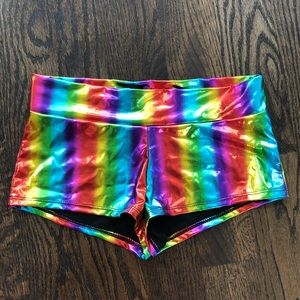 Spencer’s rainbow colored booty shorts